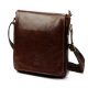  Pánska kožená crossbody kabelka Florence 69 TAMP hnedej farby 26 x 24 x 6,5 cm