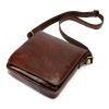  Pánska kožená crossbody kabelka Florence 69 TAMP hnedej farby 26 x 24 x 6,5 cm