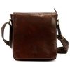  Pánska kožená crossbody kabelka Florence 69 TAMP hnedej farby 26 x 24 x 6,5 cm