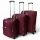  EASY TRIP ART. Sada kufrov bordovej farby 56/66/76 cm