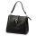  Dámska kožená kabelka cez rameno Luka 24-069 čierna 27 x 21,5 x 13 cm