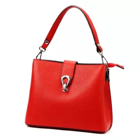    Dámska kožená kabelka cez rameno Luka 24-069 červená 27 x 21,5 x 13 cm