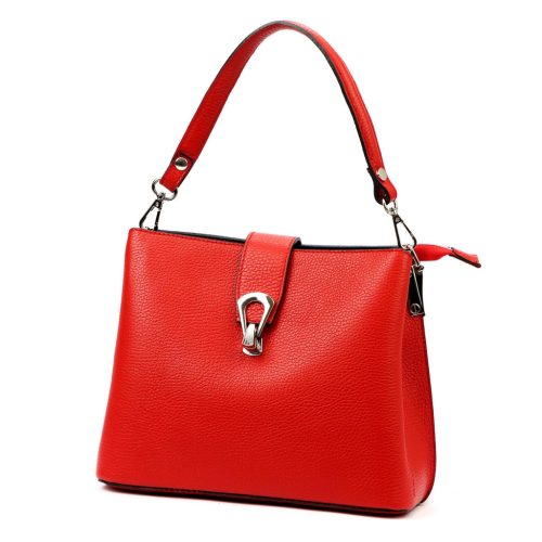  Dámska kožená kabelka cez rameno Luka 24-069 červená 27 x 21,5 x 13 cm