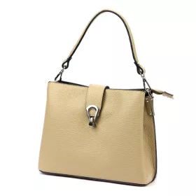    Dámska kožená kabelka cez rameno Luka 24-069 béžovej farby 27 x 21,5 x 13 cm