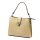  Dámska kožená kabelka cez rameno Luka 24-069 béžovej farby 27 x 21,5 x 13 cm