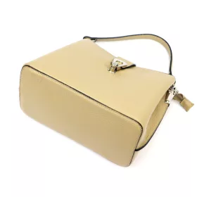    Dámska kožená kabelka cez rameno Luka 24-069 béžovej farby 27 x 21,5 x 13 cm