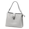  Dámska kožená kabelka cez rameno Luka 24-069 fialovej farby 27 x 21,5 x 13 cm