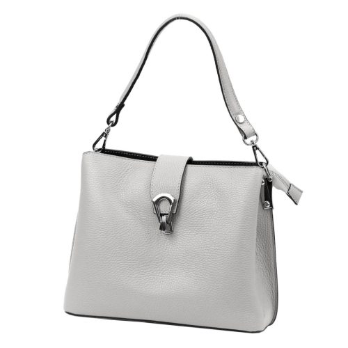  Dámska kožená kabelka cez rameno Luka 24-069 fialovej farby 27 x 21,5 x 13 cm