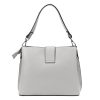 Dámska kožená kabelka cez rameno Luka 24-069 fialovej farby 27 x 21,5 x 13 cm
