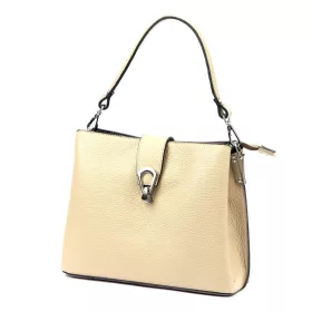    Dámska kožená kabelka cez rameno Luka 24-069 béžovej farby 27 x 21,5 x 13 cm