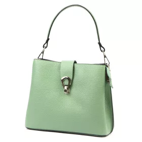    Dámska kožená kabelka cez rameno Luka 24-069 mätovozelenej farby 27 x 21,5 x 13 cm