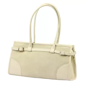    Dámska kožená kabelka Luka 24-067 béžovej farby 38,5 x 20 x 13 cm