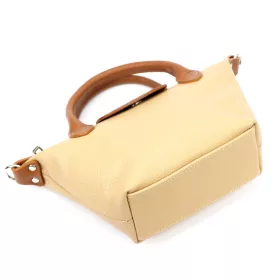    Dámska kožená kabelka Luka 24-068 D krémovej farby, taška cez rameno 36 x 22 x 10 cm