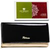 Peterson PTN LJ-42106 fekete-arany női bőr pénztárca 15.5 x 9 x 3 cm