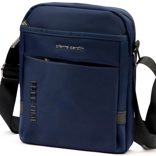  Pánska crossbody kabelka Pierre Cardin 1701 ALAN09 tmavomodrá 20 x 24 x 9 cm