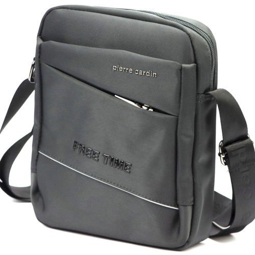  Pánska crossbody kabelka Pierre Cardin 1711 ALAN09 sivá 20 x 24 x 9 cm