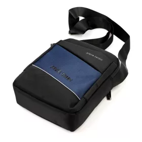    Pánska modro-čierna crossbody kabelka Pierre Cardin 1711 ALAN09 20 x 24 x 9 cm