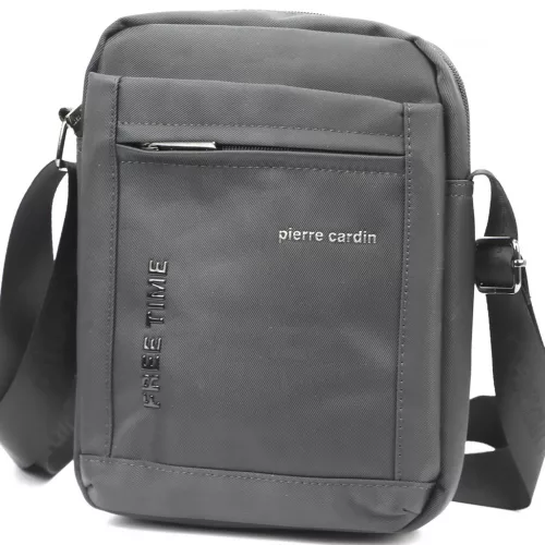  Pánska crossbody kabelka Pierre Cardin 1721 ALAN09 sivá 20 x 24 x 9 cm