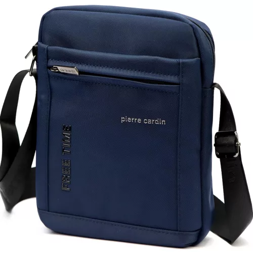  Pánska crossbody kabelka Pierre Cardin 1721 ALAN09 tmavomodrá 20 x 24 x 9 cm