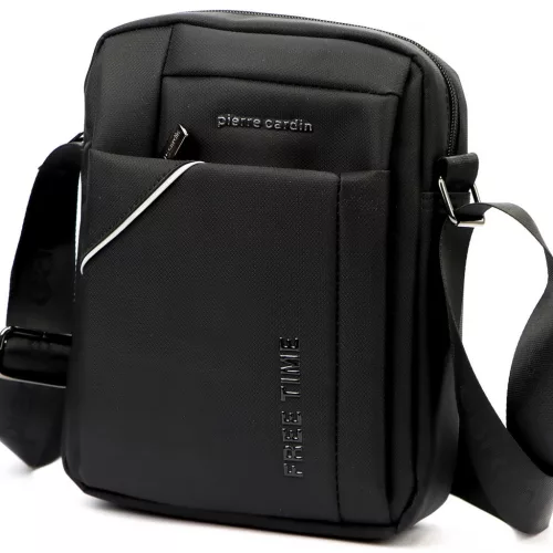  Pánska čierna crossbody kabelka Pierre Cardin 2011 ALAN09 20 x 24 x 9 cm