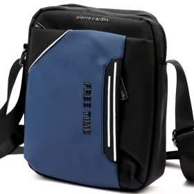    Pánska crossbody kabelka Pierre Cardin 2031 ALAN09 modro-čierna 20 x 24 x 9 cm