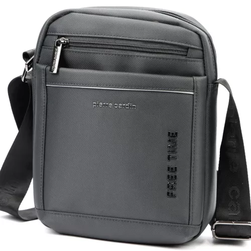  Pánska crossbody kabelka Pierre Cardin 2051 ALAN09 sivá 20 x 24 x 9 cm
