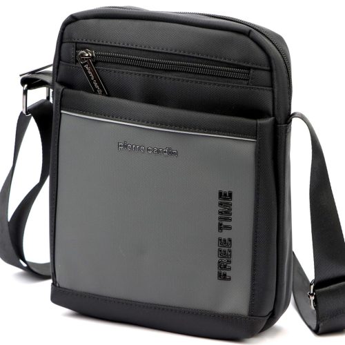  Pánska crossbody kabelka Pierre Cardin 2051 ALAN09 tmavosivá 20 x 24 x 9 cm