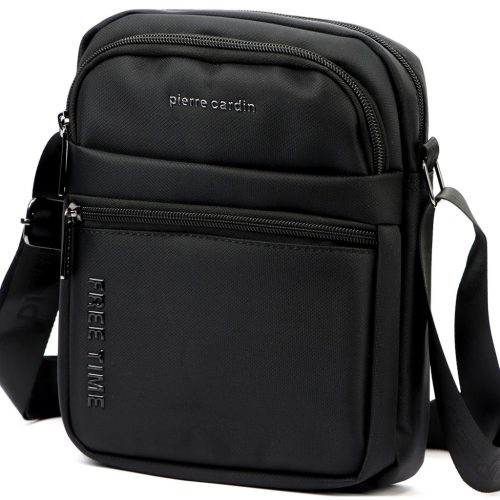  Pánska crossbody kabelka Pierre Cardin 2061 ALAN09 čierna 20 x 24 x 9 cm