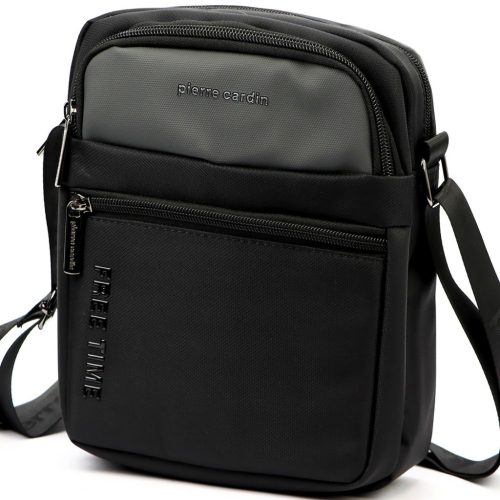  Pánska crossbody kabelka Pierre Cardin 2061 ALAN09 tmavosivá 20 x 24 x 9 cm