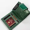  Dámska peňaženka Peterson PTN 42329-DSL z hovädzej kože v zelenej farbe 8,5 x 10,5 x 3,5 cm