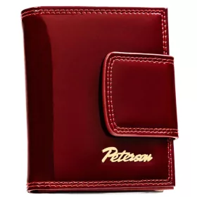    Dámska kožená peňaženka Peterson PTN BC-42329 červená 10,5 x 8,5 x 3 cm, RFID