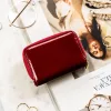  Dámska kožená peňaženka Peterson PTN BC-423229 malá červená 7 x 9 x 3 cm, RFID