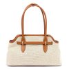  Dámska kožená kabelka cez rameno Luka 24-073 béžovej farby 38 x 24 x 12 cm