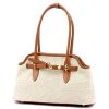  Dámska kožená kabelka cez rameno Luka 24-073 béžovej farby 38 x 24 x 12 cm
