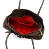 Dámska kožená kabelka cez rameno Luka 24-074 hnedá 38 x 24 x 12 cm