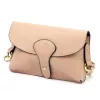  Dámska kožená crossbody kabelka Luka 24-076 púdrovej farby 22 x 15 x 6 cm