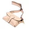  Dámska kožená crossbody kabelka Luka 24-076 púdrovej farby 22 x 15 x 6 cm