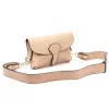  Dámska kožená crossbody kabelka Luka 24-076 púdrovej farby 22 x 15 x 6 cm