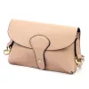  Dámska kožená crossbody kabelka Luka 24-076 púdrovej farby 22 x 15 x 6 cm