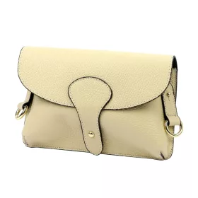    Dámska kožená kabelka cez rameno Luka 24-076 béžovej farby 22 x 15 x 6 cm