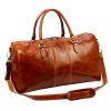  Cestovná taška Florence 130/0788 TAMP z koňakovej kože 65 x 34 x 34 cm