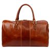  Cestovná taška Florence 130/0788 TAMP z koňakovej kože 65 x 34 x 34 cm