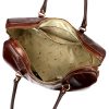  Cestovná taška Florence 130/0788 TAMP z hnedej kože 65 x 34 x 34 cm