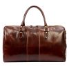  Cestovná taška Florence 130/0788 TAMP z hnedej kože 65 x 34 x 34 cm