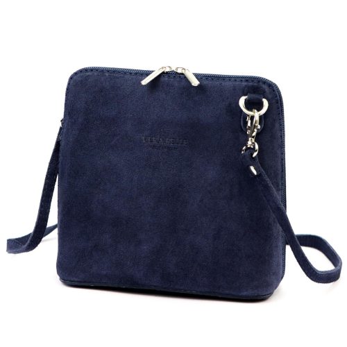 Dámska kožená kabelka cez rameno Barberinis 1703 v tmavomodrej farbe 17 x 17 x 9 cm