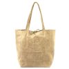  Dámska kožená kabelka cez rameno Patrizia 419-013-05 béžovej farby 38 x 38 x 13 cm