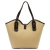  Dámska kožená kabelka cez rameno Luka 24-079 béžovej farby 38 x 28 x 13 cm