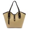  Dámska kožená kabelka cez rameno Luka 24-079 béžovej farby 38 x 28 x 13 cm