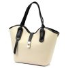  Dámska kožená kabelka cez rameno Luka 24-079 béžovej farby 38 x 28 x 13 cm