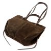  Dámska kožená kabelka Luka 24-082 tmavohnedá, cez rameno 31 x 25 x 11 cm
